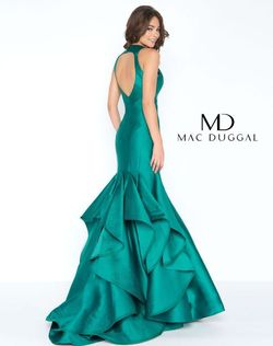 Style 48436A Mac Duggal Green Size 14 Emerald Plus Size Mermaid Dress on Queenly