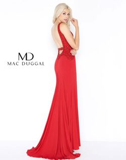 Style 50484 Mac Duggal Red Size 4 Tall Height Pageant Flare Prom Mermaid Dress on Queenly