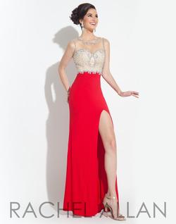 Style 6862 Rachel Allan Purple Size 6 Mermaid Dress on Queenly