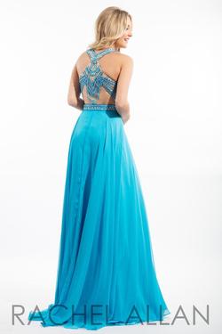 Style 7251 Rachel Allan Silver Size 14 Plus Size Prom A-line Dress on Queenly