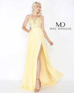 Style 79185M Mac Duggal Yellow Size 6 Prom Tall Height A-line Dress on Queenly