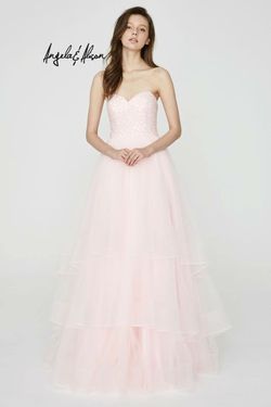 Style ANG44018 Angela and Alison Pink Size 18 Tall Height Pageant Ball gown on Queenly