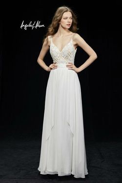 Style ANG70018 Angela and Alison White Size 6 Tall Height Ivory A-line Dress on Queenly