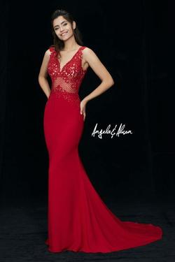 Style ANG71018 Angela & Alison Red Size 14 Prom Mermaid Dress on Queenly