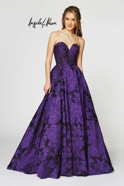 Style ANG96028 Angela & Alison Purple Size 12 Plus Size Ball gown on Queenly