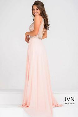 Style JVN27809A Jovani Red Size 12 Plus Size Peach A-line Dress on Queenly