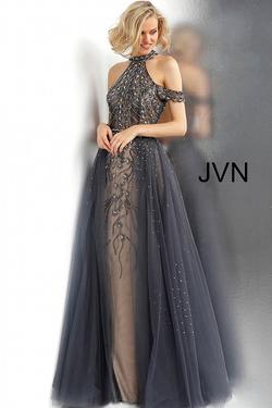 Style JVN60456A Jovani Black Size 2 Corset Sheer A-line Straight Dress on Queenly