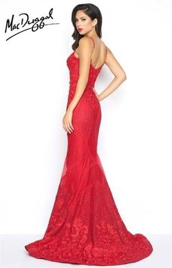 Style MD28097 Mac Duggal Red Size 12 Plus Size Prom Mermaid Dress on Queenly