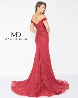 Style MDR41266 Mac Duggal Red Size 14 Sweetheart Lace Pageant Floral Mermaid Dress on Queenly