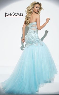 Style TB11755 Tony Bowls Blue Size 16 Free Shipping Military Floor Length Mermaid Dress on Queenly