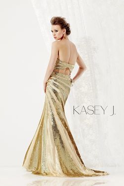 Style W167089 Jasmine Gold Size 10 Floor Length Prom Straight Dress on Queenly