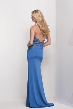 Style W177047 Jasmine Blue Size 4 Flare Mermaid Dress on Queenly