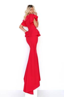 Style 50780 Tarik Ediz Red Size 14 Plus Size Burgundy Mermaid Dress on Queenly