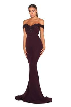 Style SIENNA GOWN Portia and Scarlett Purple Size 14 Mermaid Dress on Queenly