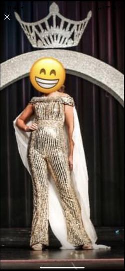 Rachel Allen Gold Size 2 Jumpsuit Dress on Queenly