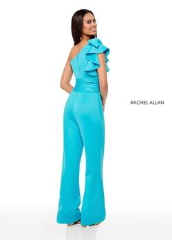 Rachel Allan Blue Size 0 Turquoise Jumpsuit Dress on Queenly