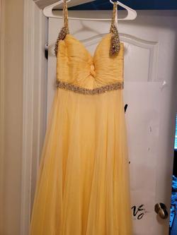 Sherri Hill Yellow Size 4 A-line Dress on Queenly
