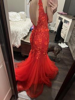 Jovani Red Size 0 Mermaid Dress on Queenly