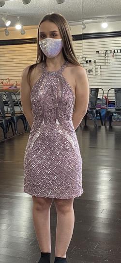Sherri Hill Purple Size 0 Mini A-line Dress on Queenly
