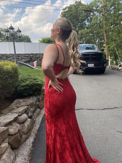 Jovani Red Size 4 Prom Straight Dress on Queenly