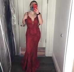Jovani Red Size 4 Straight Dress on Queenly