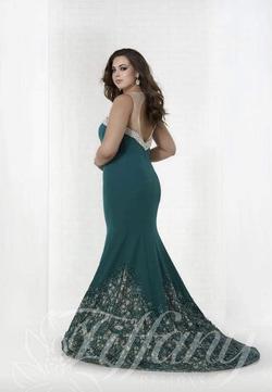 Tiffany Designs Blue Size 20 Floor Length Mermaid Dress on Queenly