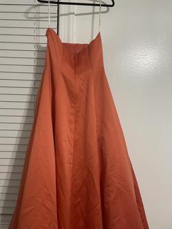 David's Bridal Orange Size 10 Prom Coral Ball gown on Queenly