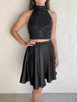 Sherri Hill Black Size 4 Homecoming Appearance Two Piece Beaded Top Cocktail Dress on Queenly