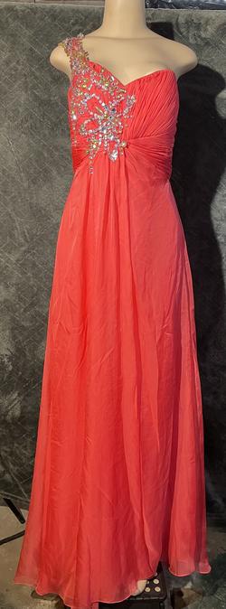 Princess Collection Orange Size 10 Pageant Sequin Prom Straight Dress on Queenly