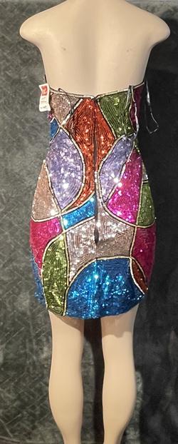 Precious formals Multicolor Size 4 Mini Prom Party Homecoming Cocktail Dress on Queenly