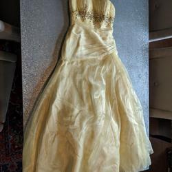 Tony Bowls Yellow Size 4 Tulle Pageant Ball gown on Queenly