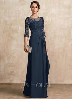 Style 217326 JJ's House Blue Size 10 Jewelled Military Black Tie A-line Dress on Queenly