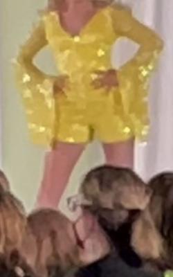 Ashley Lauren Yellow Size 0 Jersey Jumpsuit Dress on Queenly
