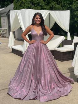 Sherri Hill Pink Size 2 Shiny Spaghetti Strap Ball gown on Queenly