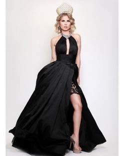Tarik Ediz Black Size 2 Sheer Prom Ball gown on Queenly