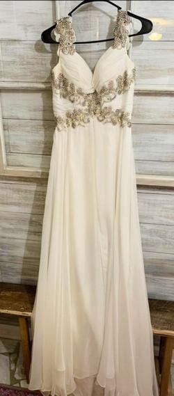 MacDuggal White Size 4 A-line Dress on Queenly