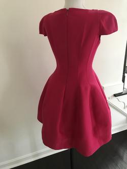 Halston Heritage Pink Size 2 Fitted Silk Flare A-line Dress on Queenly