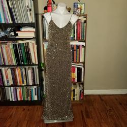 Alice + Olivia Gold Size 6 Jewelled Jersey Pageant Side slit Dress on Queenly