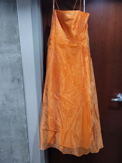 Style 6001 Lenovia Prom Orange Size 18 Military Plus Size A-line Dress on Queenly