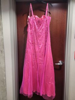 Style AP6051 Mori Lee Paparrazi  Pink Size 18 Floor Length Sequin $300 Prom A-line Dress on Queenly