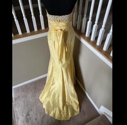 Jovani Yellow Size 6 Strapless A-line Dress on Queenly