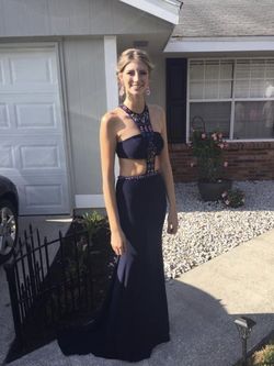 Sherri Hill Blue Size 00 Straight Dress on Queenly