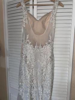 Sherri Hill White Size 4 Sheer Prom Straight Dress on Queenly