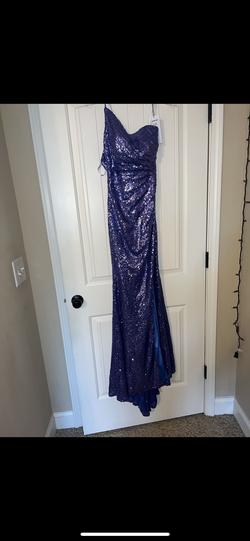 Sherri Hill Purple Size 0 Blue Straight Dress on Queenly