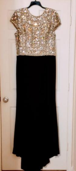 Terani Couture Black Size 14 Plus Size Straight Dress on Queenly