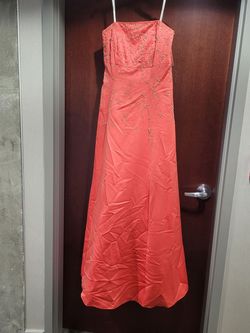 Style 9137 Faviana Pink Size 14 Floor Length Jewelled $300 A-line Dress on Queenly