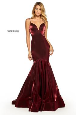 Style 52696 SHERRI HILL Red Size 6 Prom Jersey Mermaid Dress on Queenly