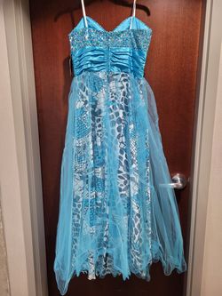 Style 729633 Josh and Jazz Prom Multicolor Size 14 Print $300 Floor Length A-line Dress on Queenly
