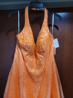 Style K8422D Mac Duggal Orange Size 14 Nightclub A-line Dress on Queenly