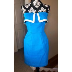 Kimibilla Blue Size 4 Pageant Pockets Midi Cocktail Dress on Queenly
